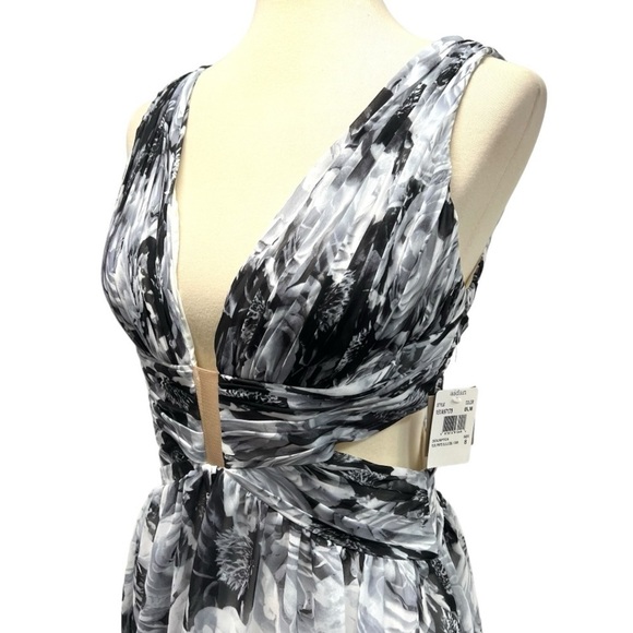 Aidan Mattox NWT Floral Sleeveless Double V Waist Cutouts Maxi Dress Women 8 - Picture 9 of 14